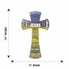 Next Innovations Blue / Yellow Cross Wall Art 101410086-BLUEYELLOW